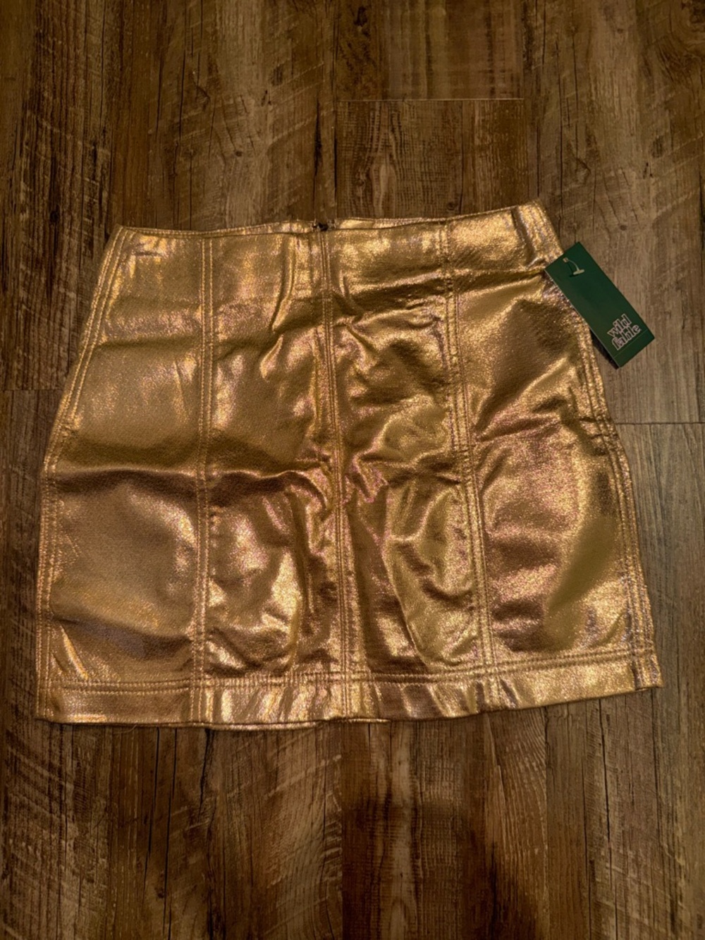 wild fable Metallic Copper Mini Skirt
